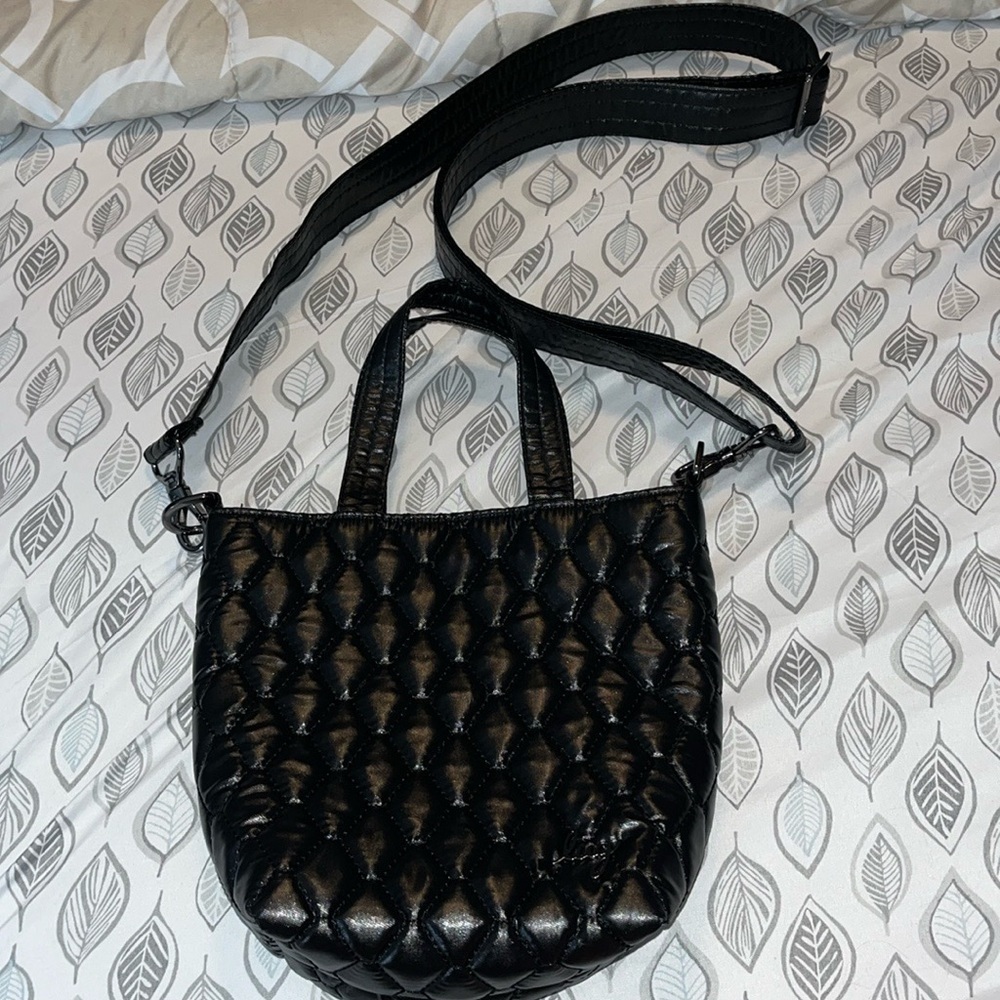 Lug NWOT Tip Toe Crossbody in Metallic Black